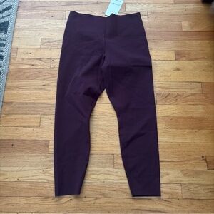 Lululemon Burgundy Glow Up Super High Rise Crop Tights Size 14